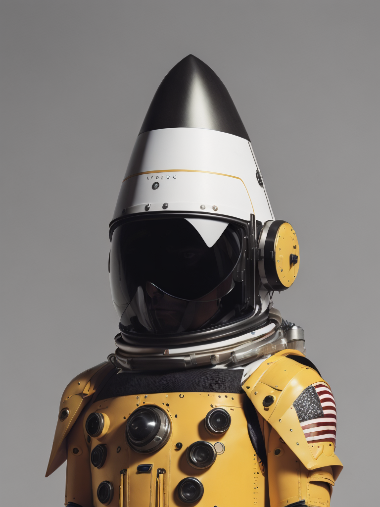 minimalistic fashionable gloomy portrait of space rocket robot, fur details, minimalistic design, minimal details, Versace, givenchy, film still from Wes Anderson, photograph, photoreal, 200mm, HD, f 2.0, highly detailed, accurate