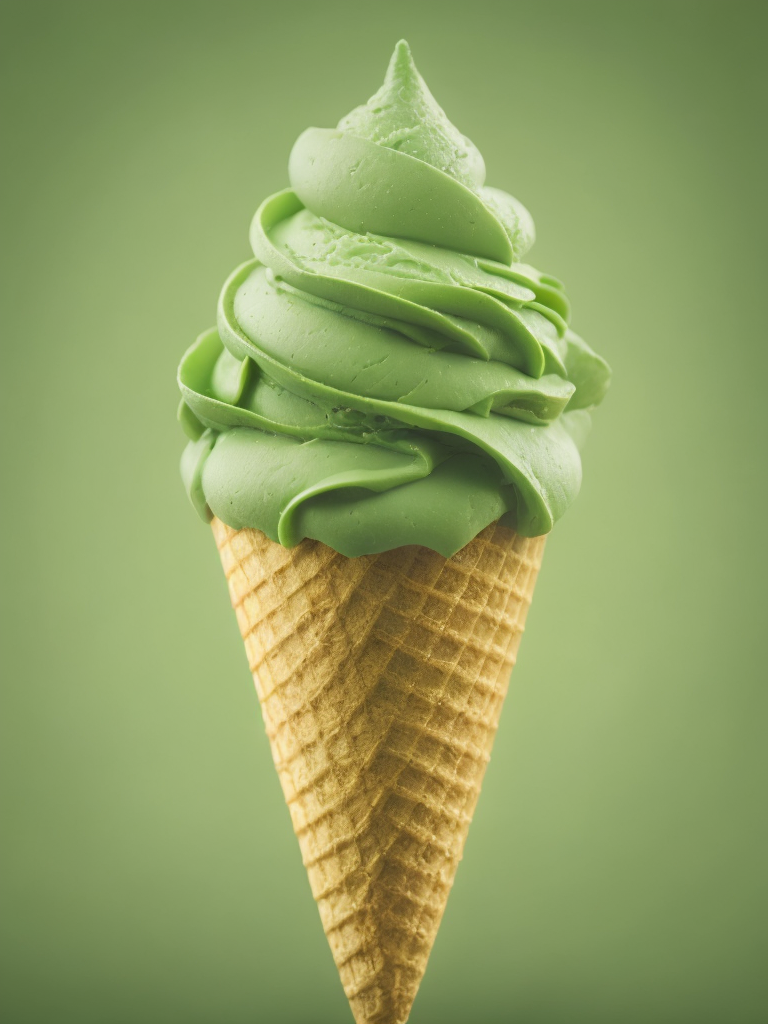 green ice cream cone