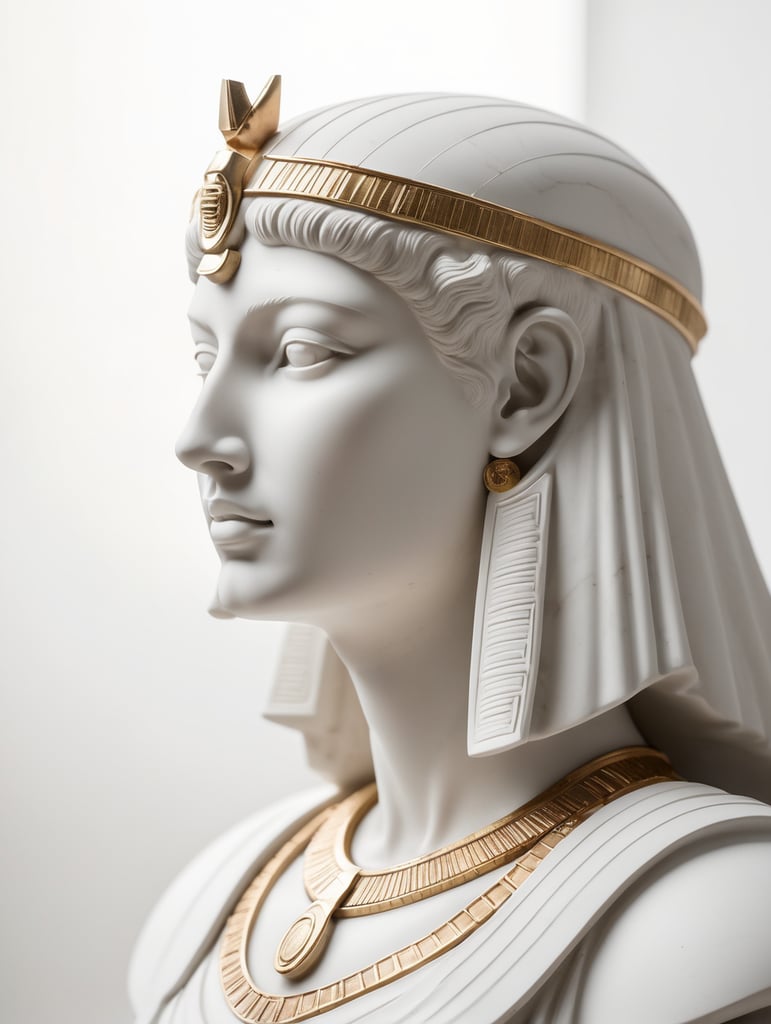 Cleopatra marble statue