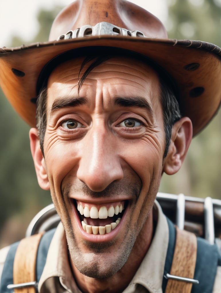 Woody with grills on his teeth