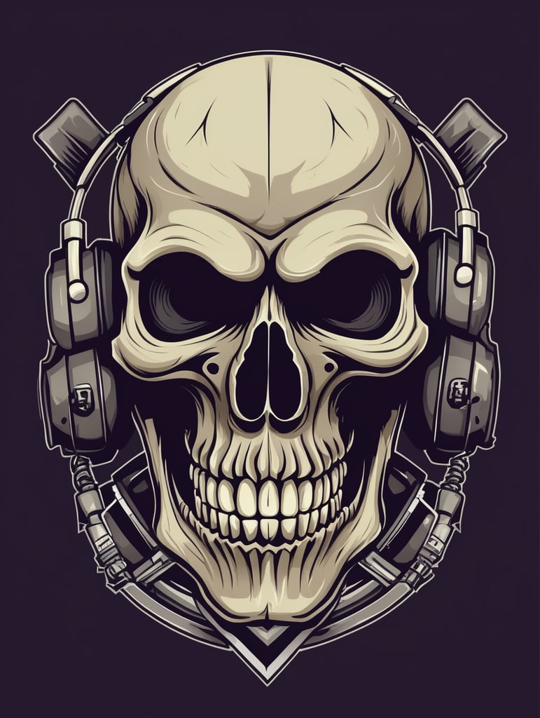 Skull Gaming Logo, vector image