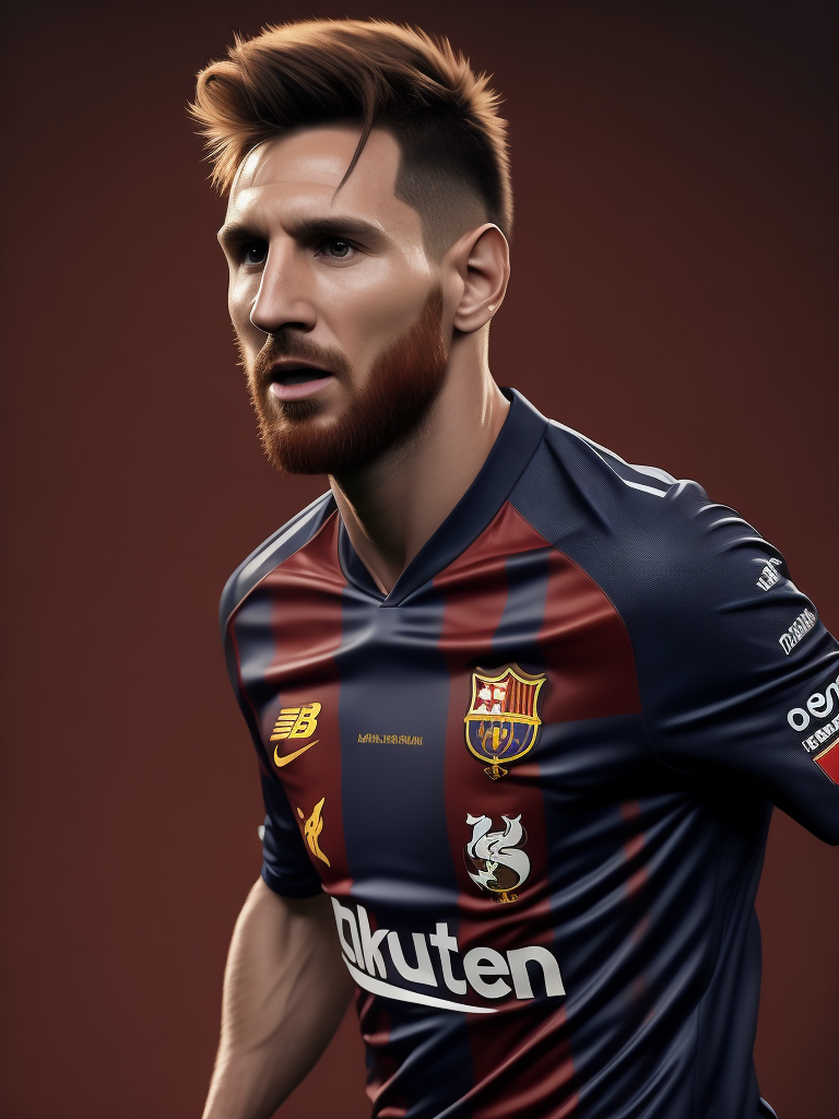 Lionel Messi wearing a Liverpool 2023 football kit