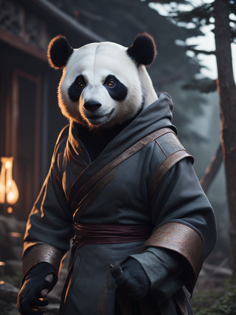 Kunfu panda dress like a sekiro