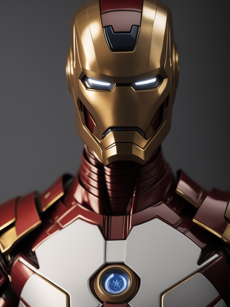 Marvel Ironman made of azulejo's white, red and blue, gold details, rococo style, sculpture statue porcelain white and gold marble, Intricate detail, Middle shot portrait, ultra high details, large eyes, Cinematic lighting, ultra high definition, art station, Smooth, sharp focus, Photorealism, Photography, Realistic Detail, Depth of field, 8k, Full HD, 3d, Super resolution, octane render, Long exposure, unreal engine.