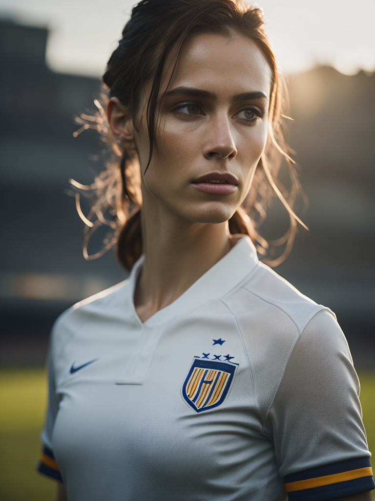 Epic Portrait of a Women Soccer Player, Fifa Women's World Cup, Dennmark