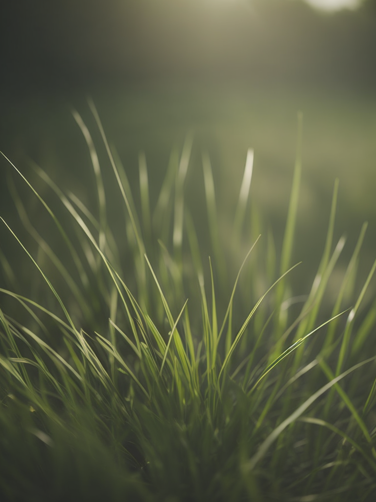 macro photo of a green grass
