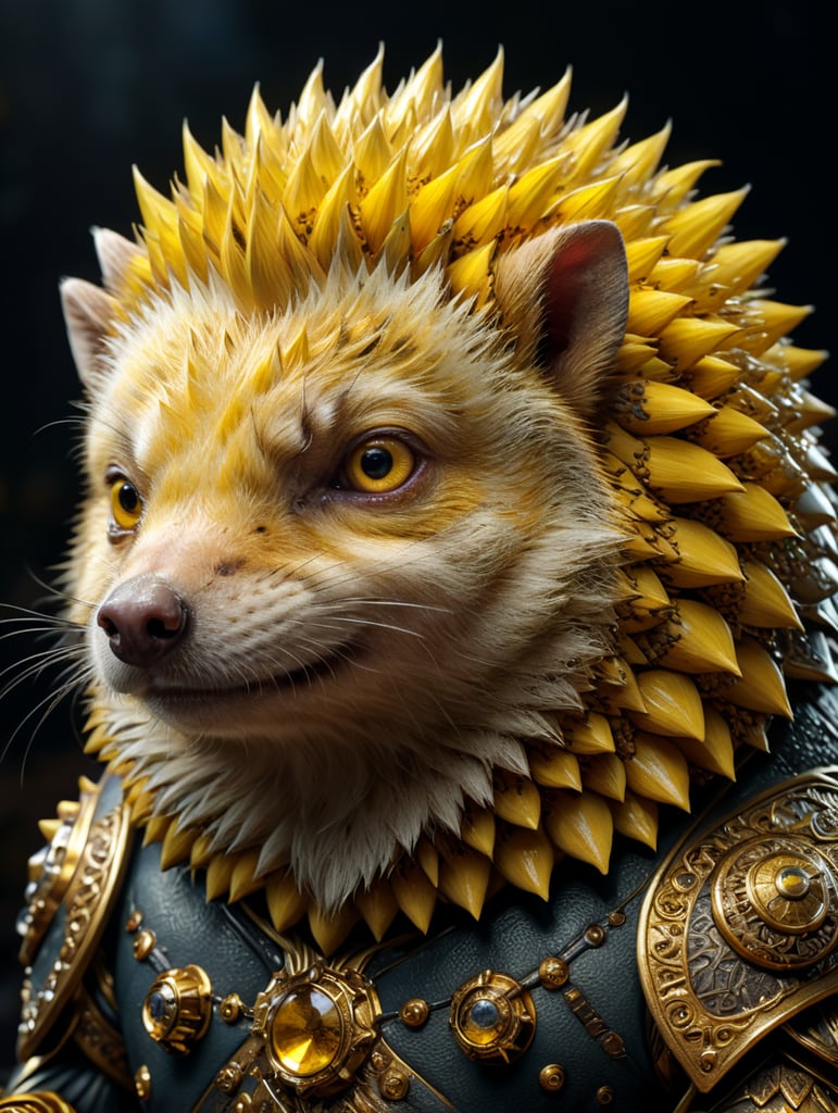 yellow hedgehog illustration