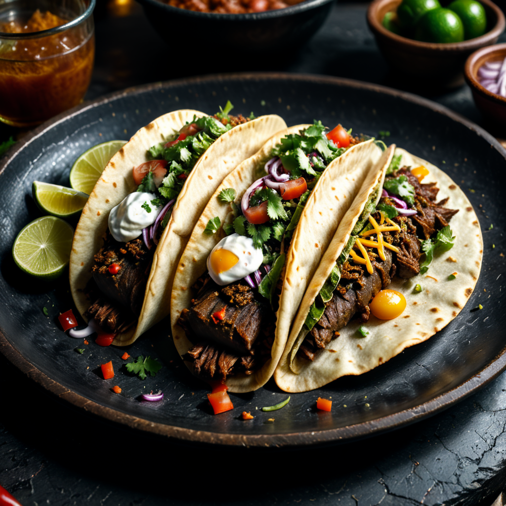mexican tacos de cabeza in a traditionAL market