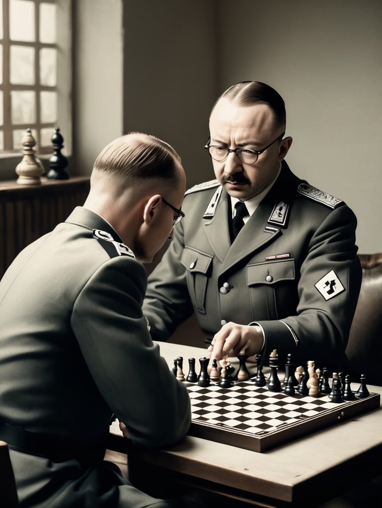 Himmler playing chess