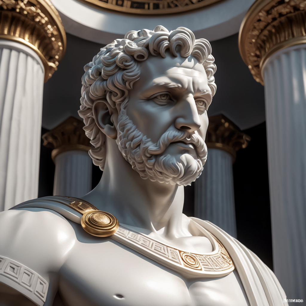 Greek Statue, ONLY WHITE COLOR, white theme