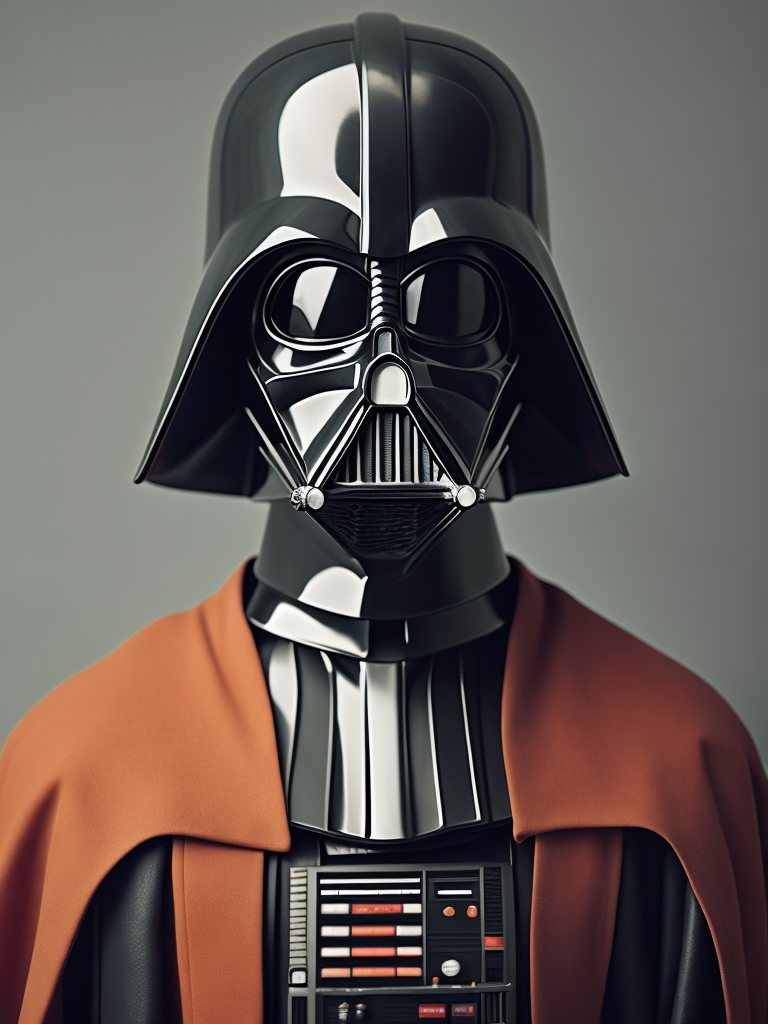 puertorrican portrait of Darth Vader of Star Wars in Wes Anderson style, using the puerto rico color flaghyperrealistic photography, Wes Anderson style, 8k