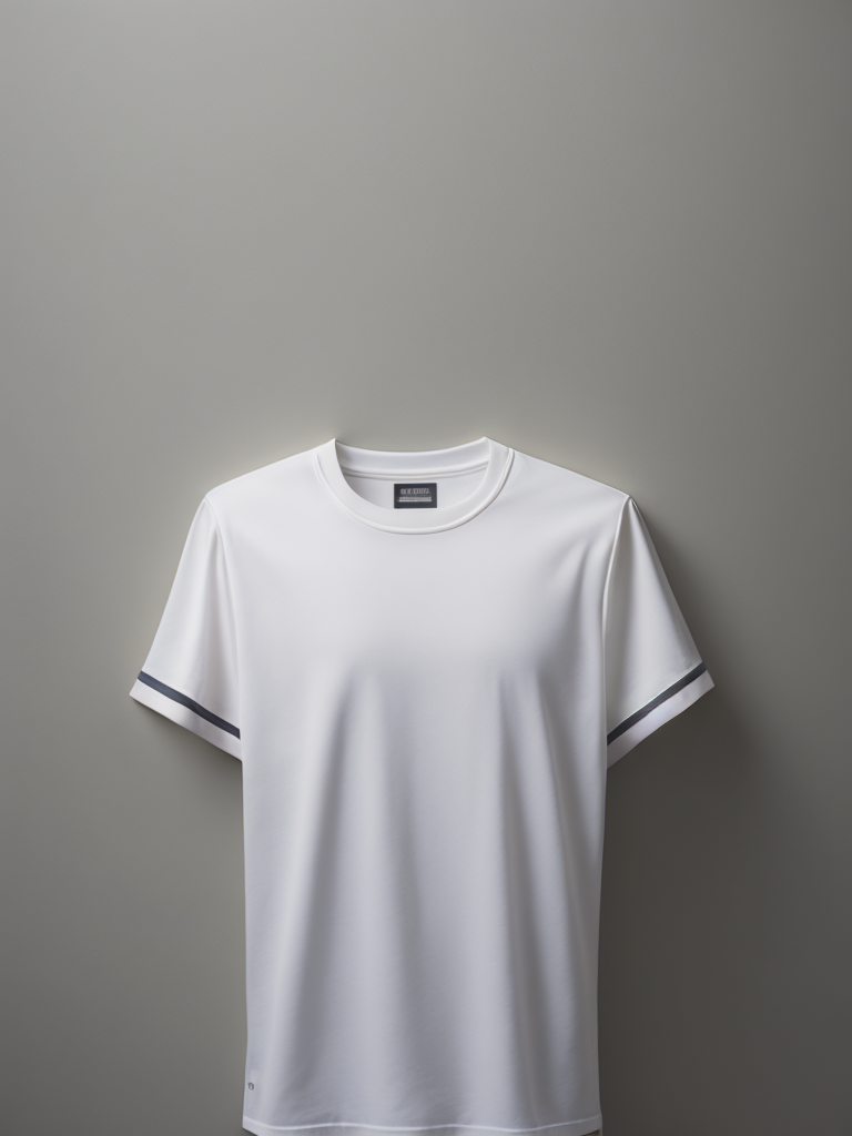 Realistic plain t-shirt, white color, high resolution