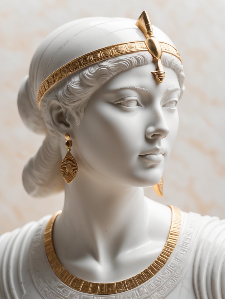 Cleopatra marble statue