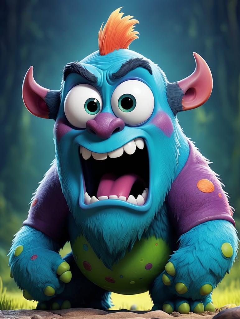 scary cartoon monster