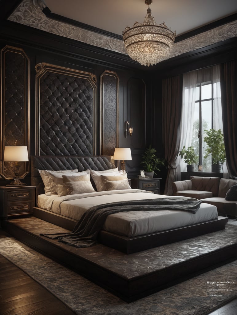 podium for displaying beds in a beautiful modern day bedroom