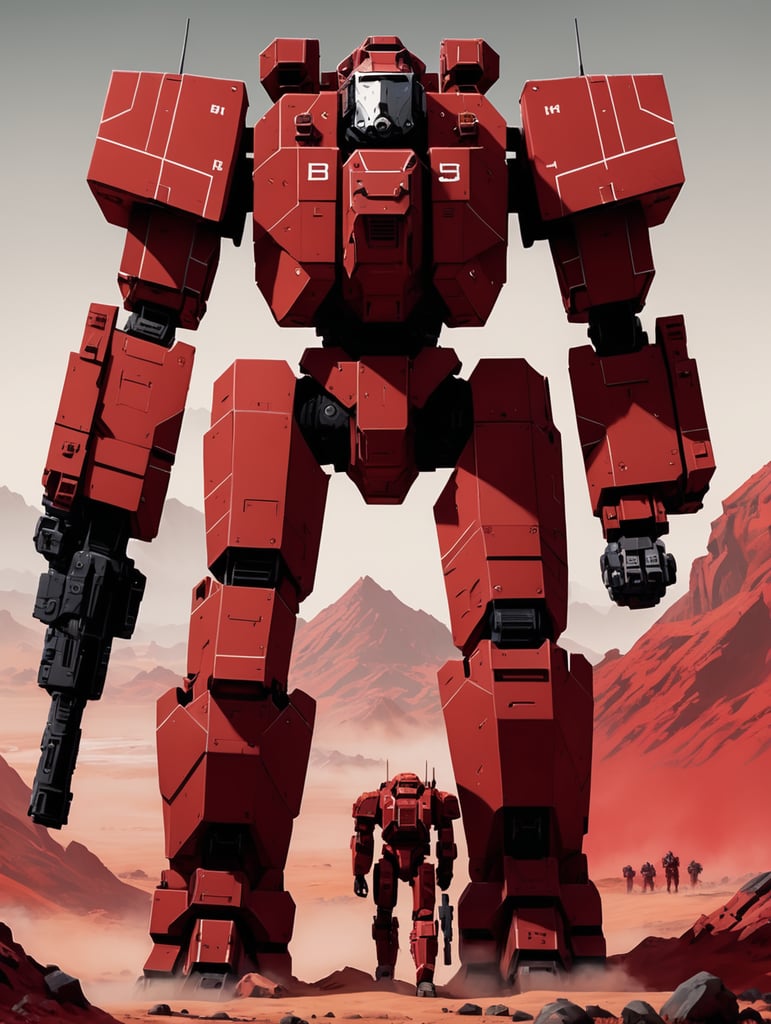 Battletech in a red color scheme