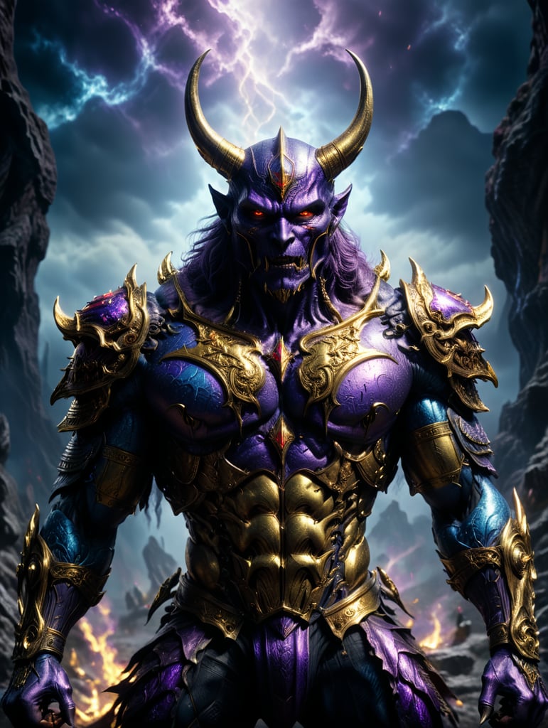 Premium Free ai Images | Vibrant Mystic Demon's Colorful Form