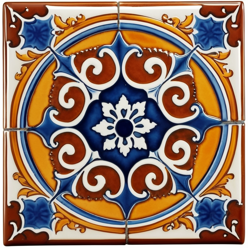Square ceramic glazed tile with medieval art Chewbacca, Azulejo