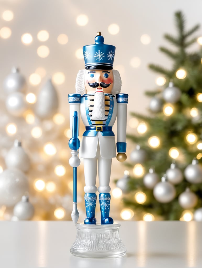 nutcracker small glass glass figure, Christmas toy for the Christmas tree