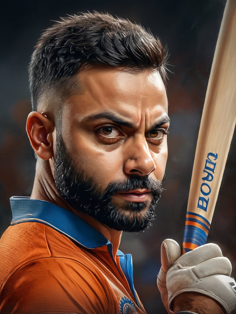 Potrait of virat kohli