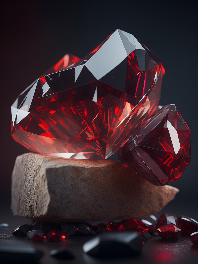 a red gem crystal