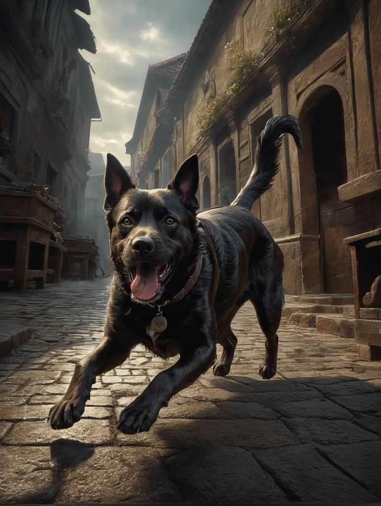 dog chasing its tail