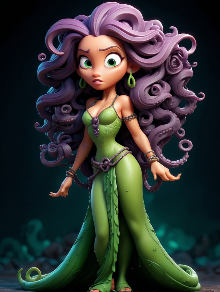 highly detailed full body of medusa