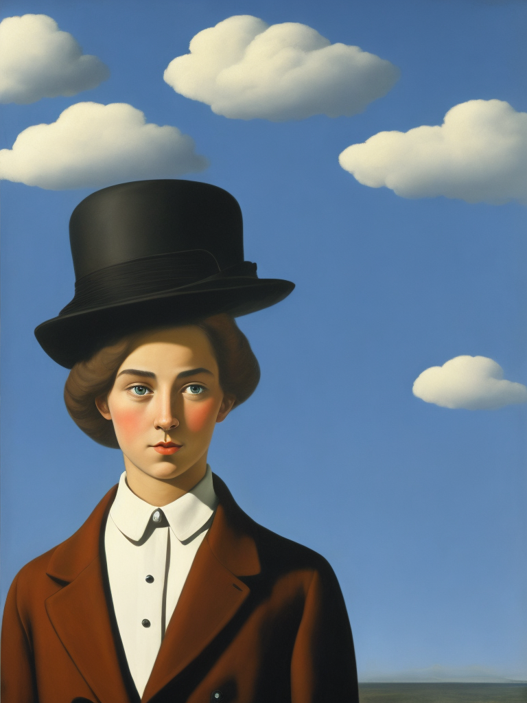Beautiful girl by rené magritte