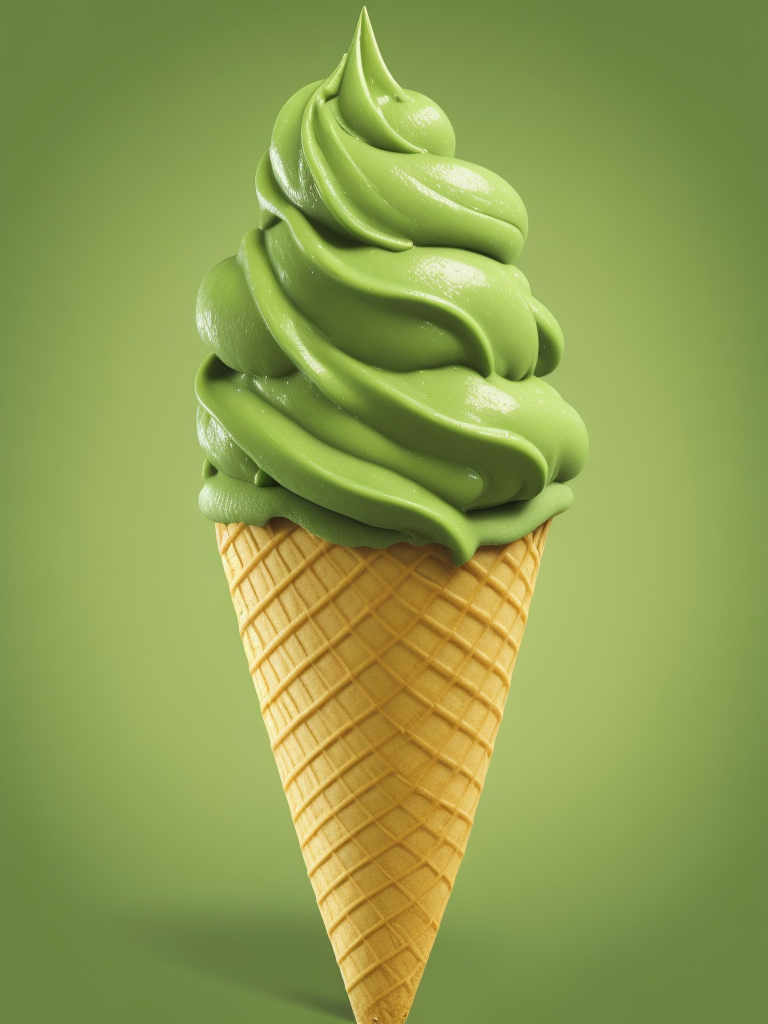 green ice cream cone
