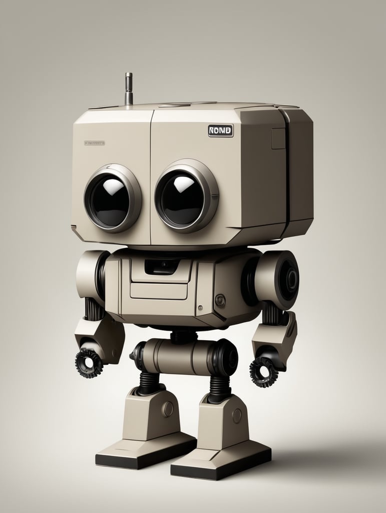 A short boxy droid with a wide flat head useful as a table.
