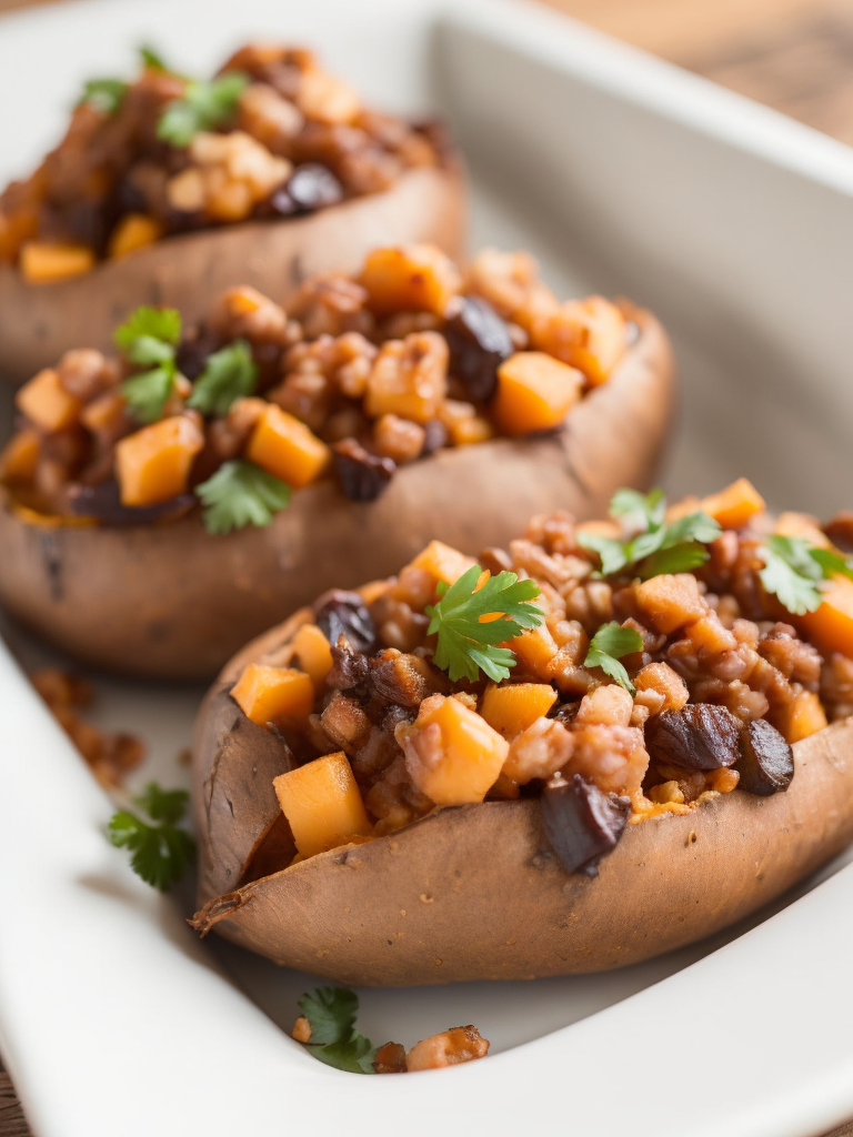 Cuban Picadillo Stuffed Sweet Potatoes