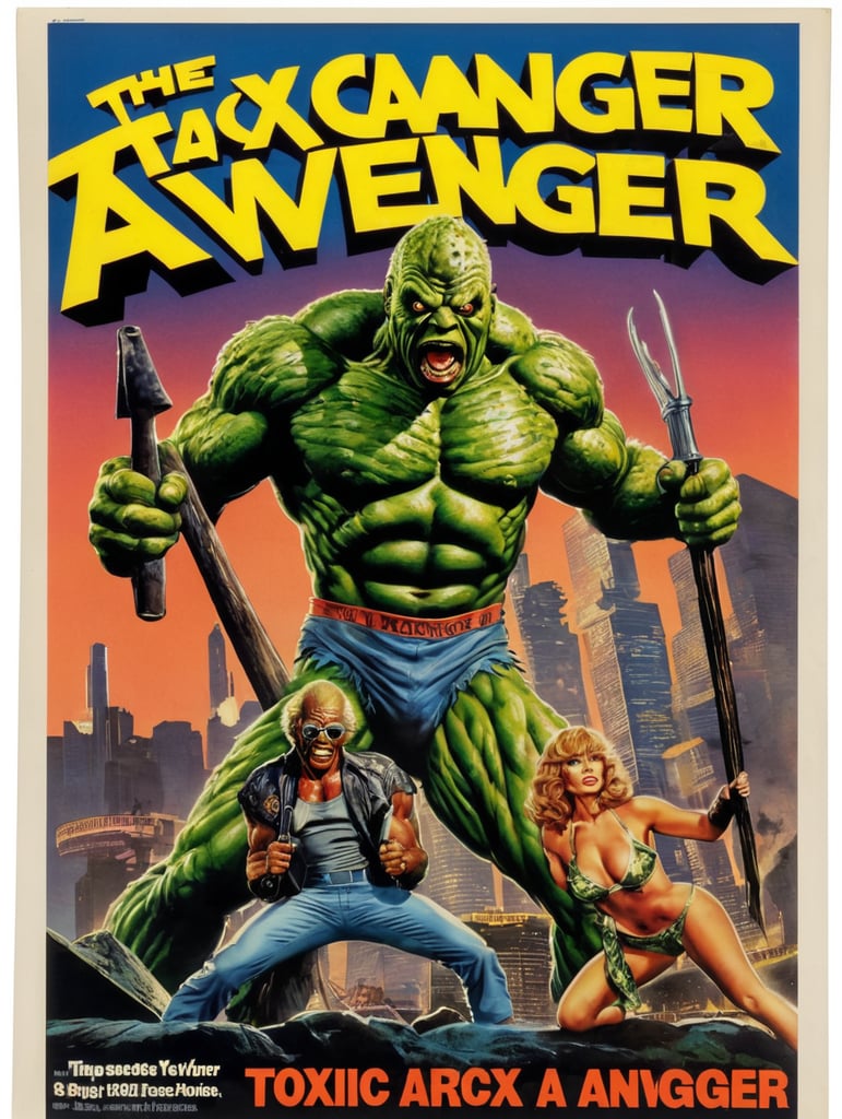 The Toxic Avenger Movie sticker artwork