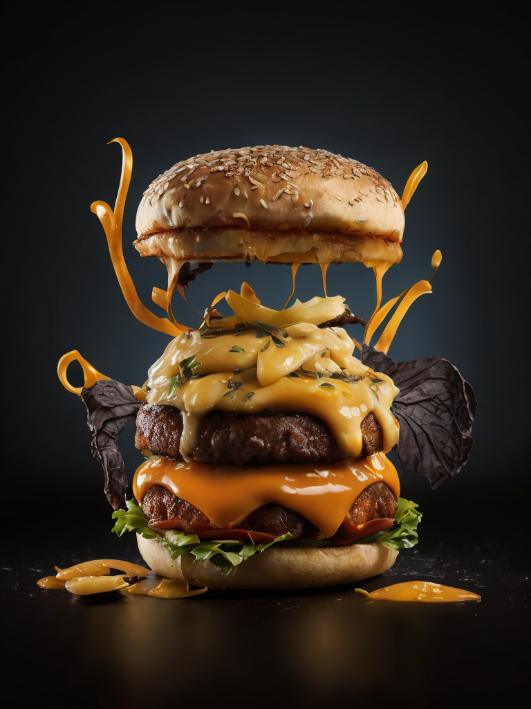 high quality cinematic juicy burger