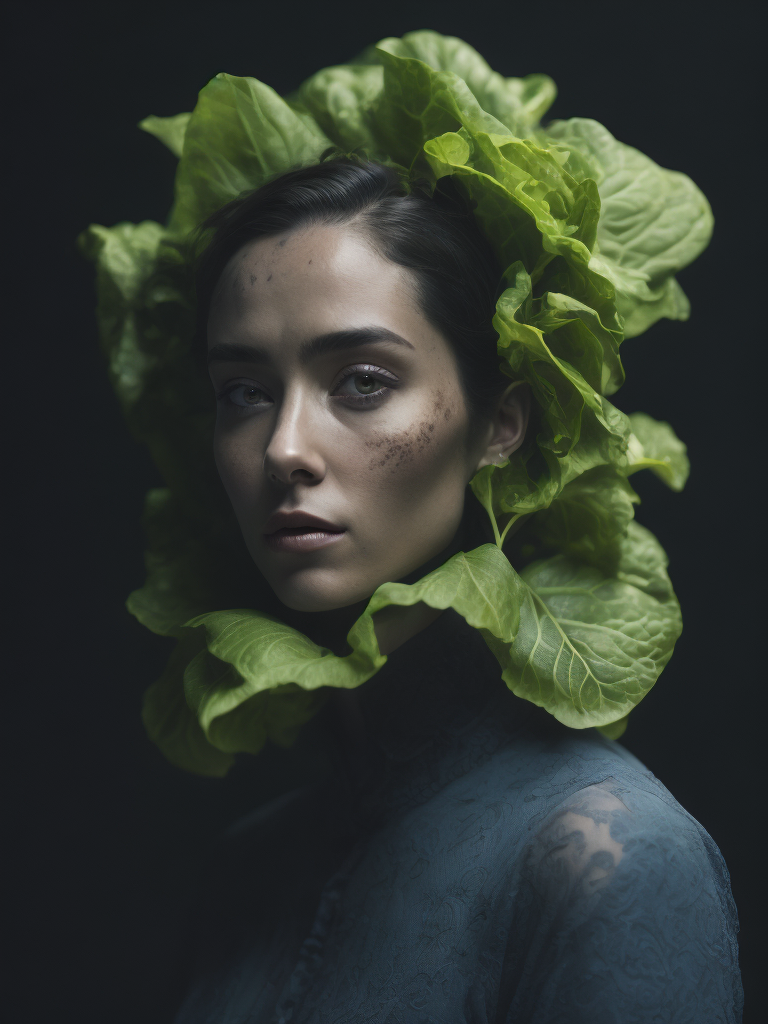 The anatomy of a head of lettuce, an ultrafine detailed painting by james jean, behance contest winner, vanitas, angular, altermodern