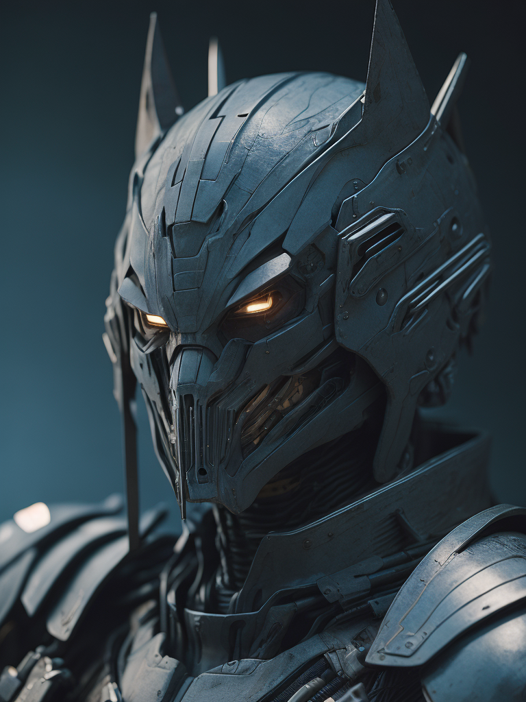 трансформер сайтама из кибер панка фон белый и синий