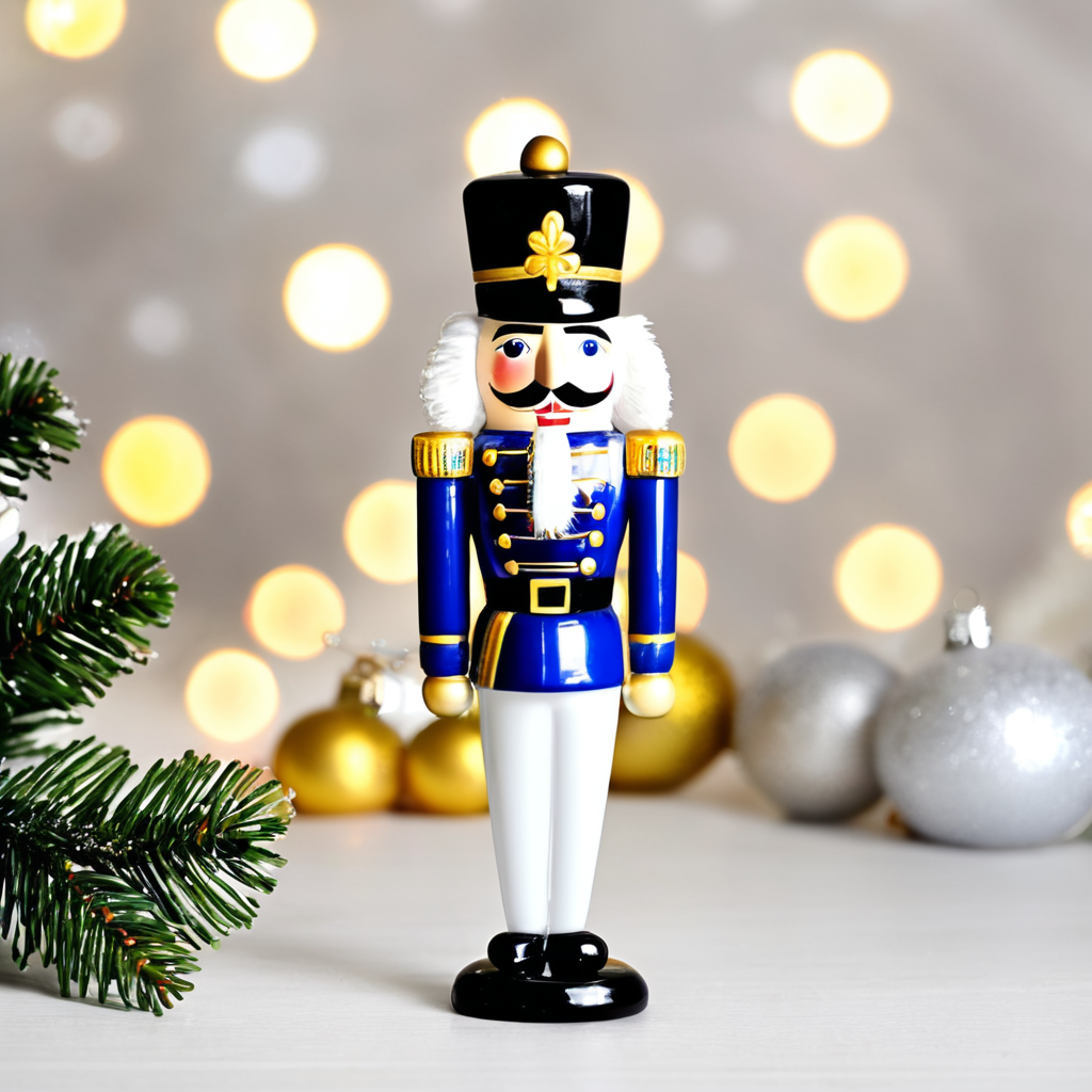 nutcracker small glass glass figure, Christmas toy for the Christmas tree