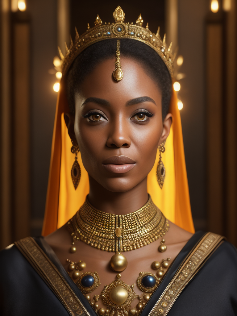 a photorealistic queen Bathsheba from the Bible, extremely detailed, detailed symmetrical realistic face, natural skin texture, extremely detailed skin with skin pores, peach fuzz, wearing a masterpiece, Israeli beauty, golden accessories with gemstones, award winning photo, nikon d850 film archival photography, kodak portra 400 camera f1.6 lens, extremely detailed, amazing, fine details, rich golden color, texture hyper realistic, spectacular lighting, unreal engine, trending on artstation, cinestill 800 tungsten, looking at viewer, realistic photo, RAW photo, high quality, high resolution, sharp