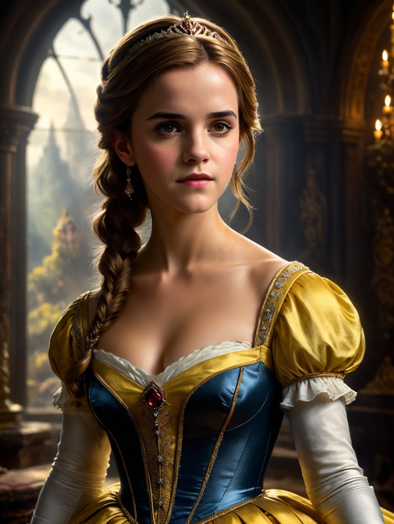 young emma watson as princess belle