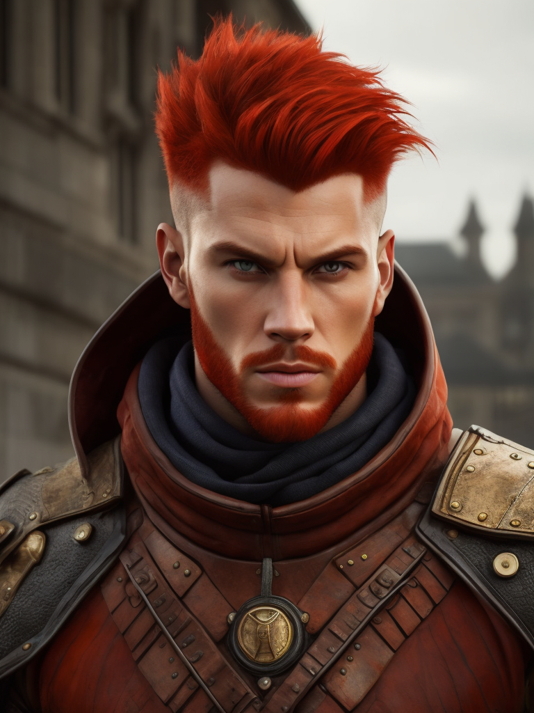 warrior red head man