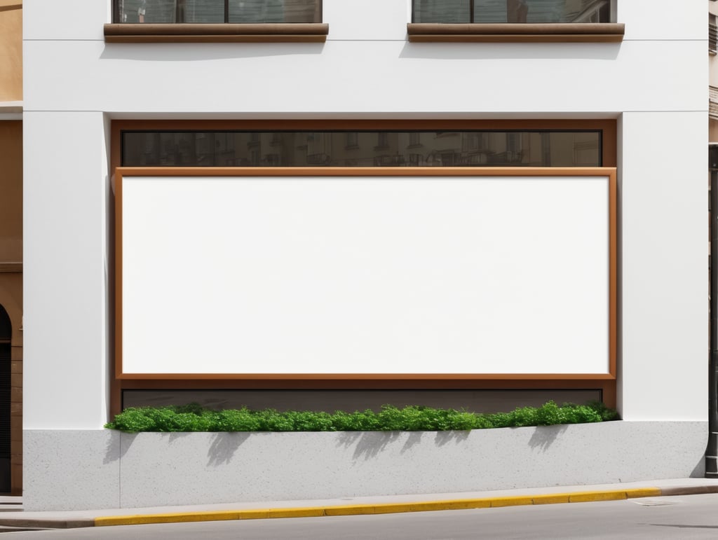 street, white billboard, mockup, mock up