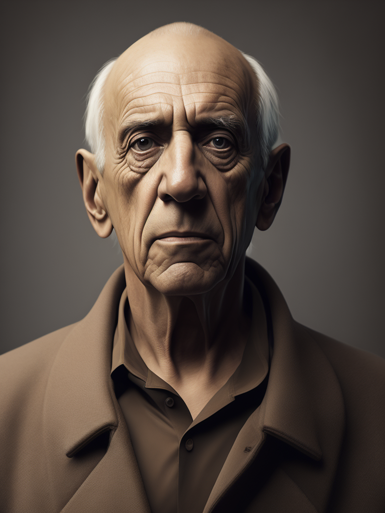 self-portrait of Pablo Picasso, Cubism