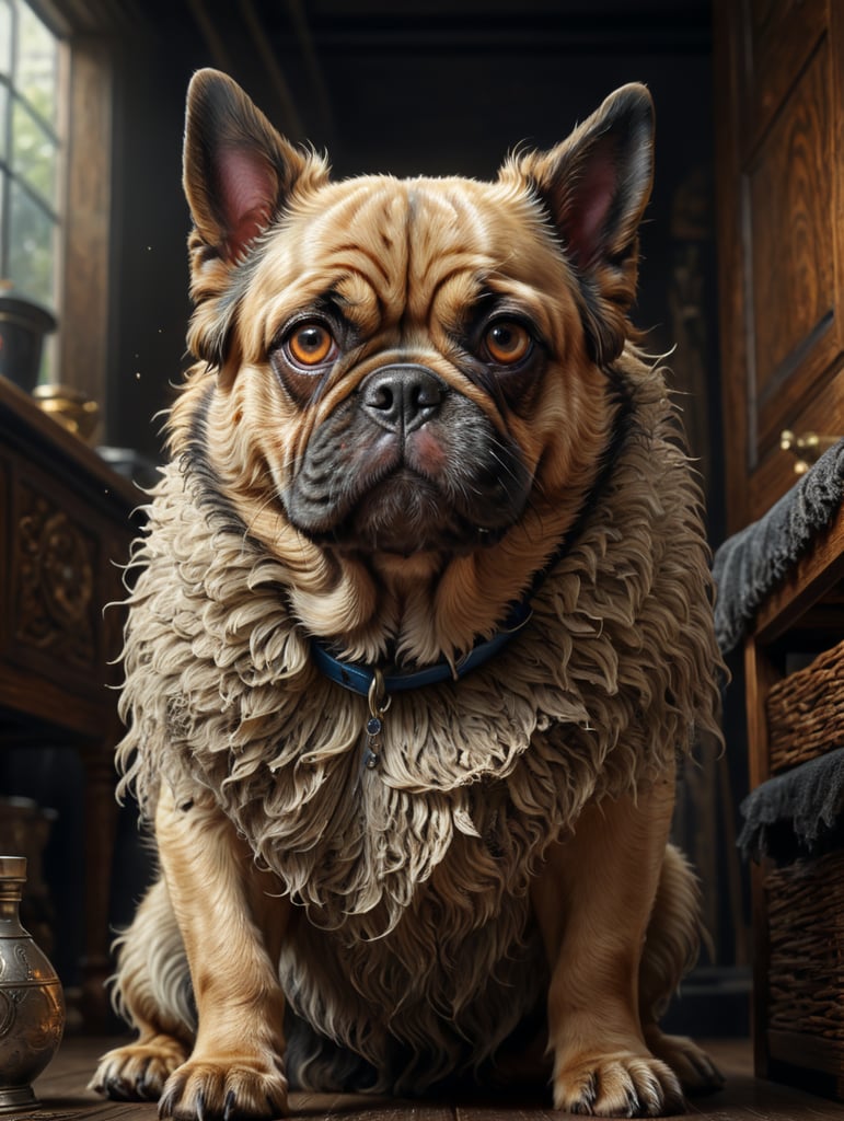 Premium Free ai Images | mops dog illustration
