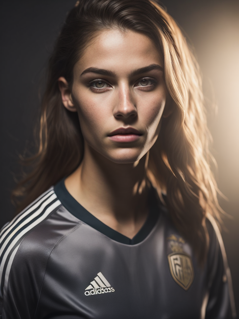 Epic Portrait of a Women Soccer Player, Fifa Women's World Cup, Dennmark