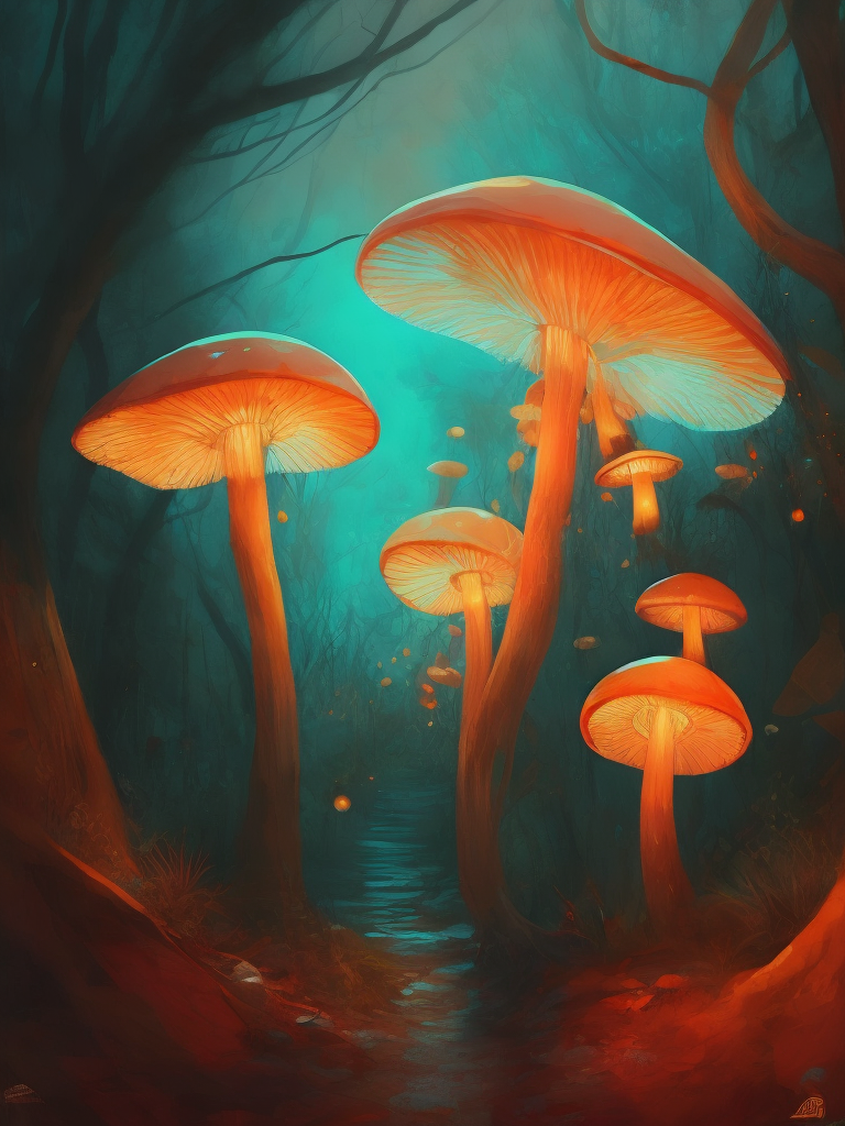 fluorescent mushrooms