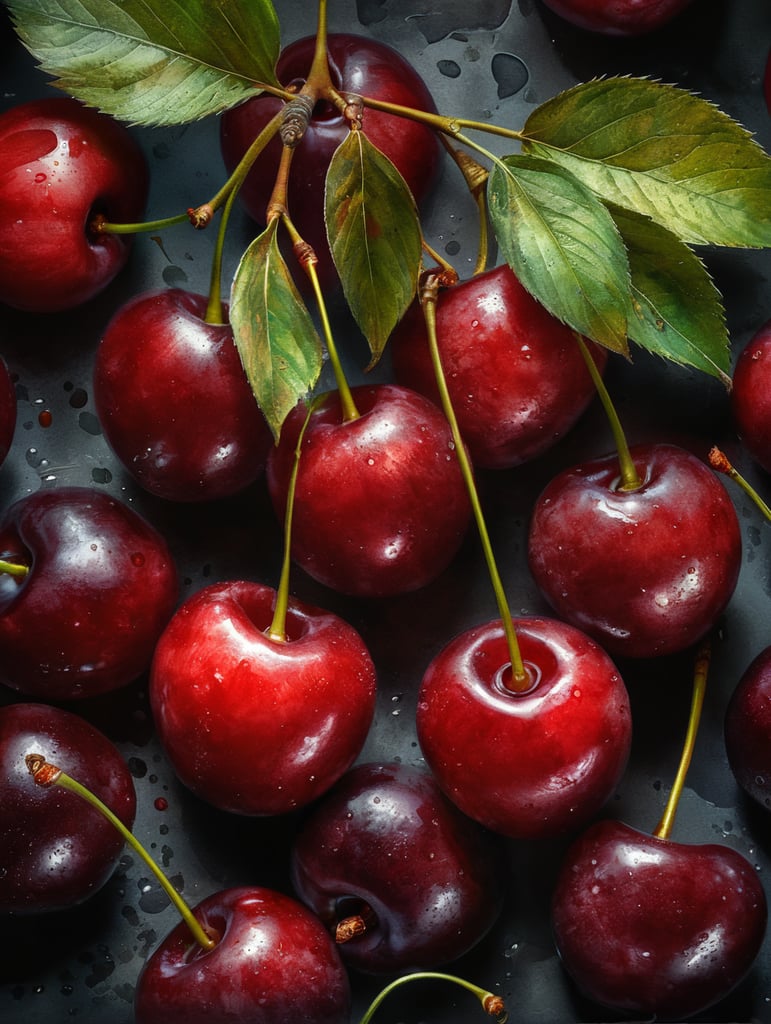 fruit cherry watercolor