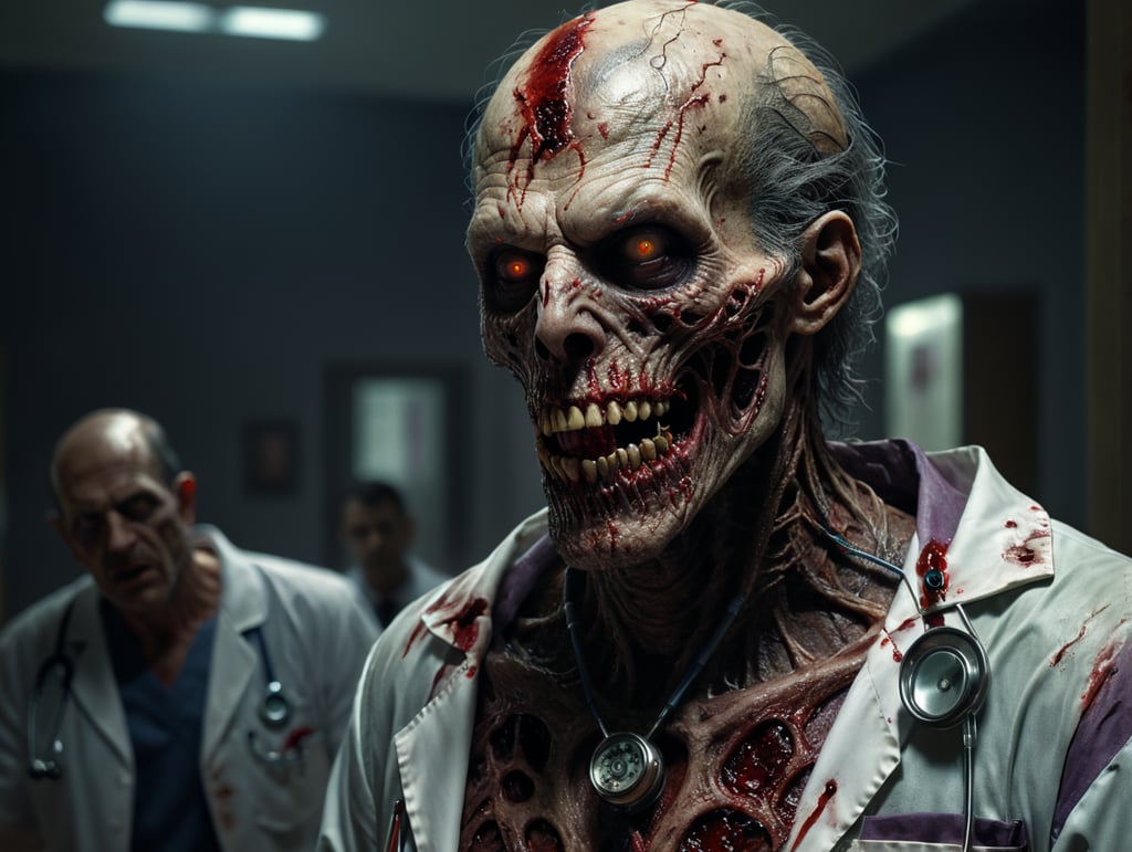 creepy death dark dead doctor hospital monster zombie blood