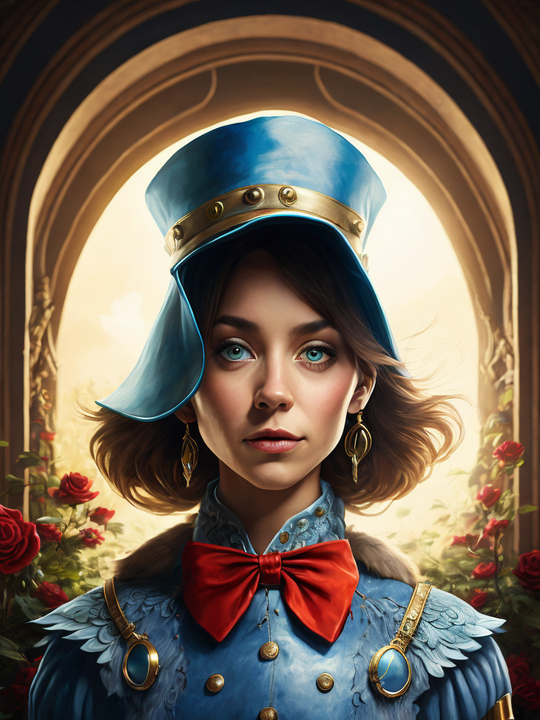 Alice in wonderland, vivid colors, wide angle, super highly detailed, professional digital painting, concept art,
