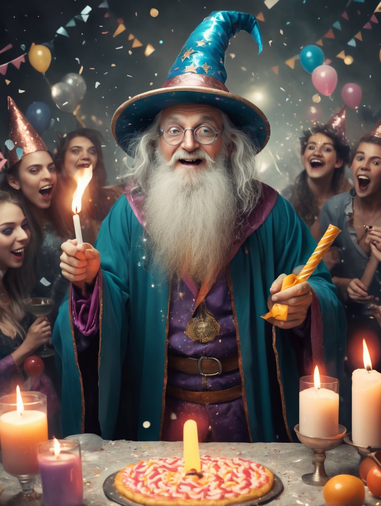 a wizard in a crazy party