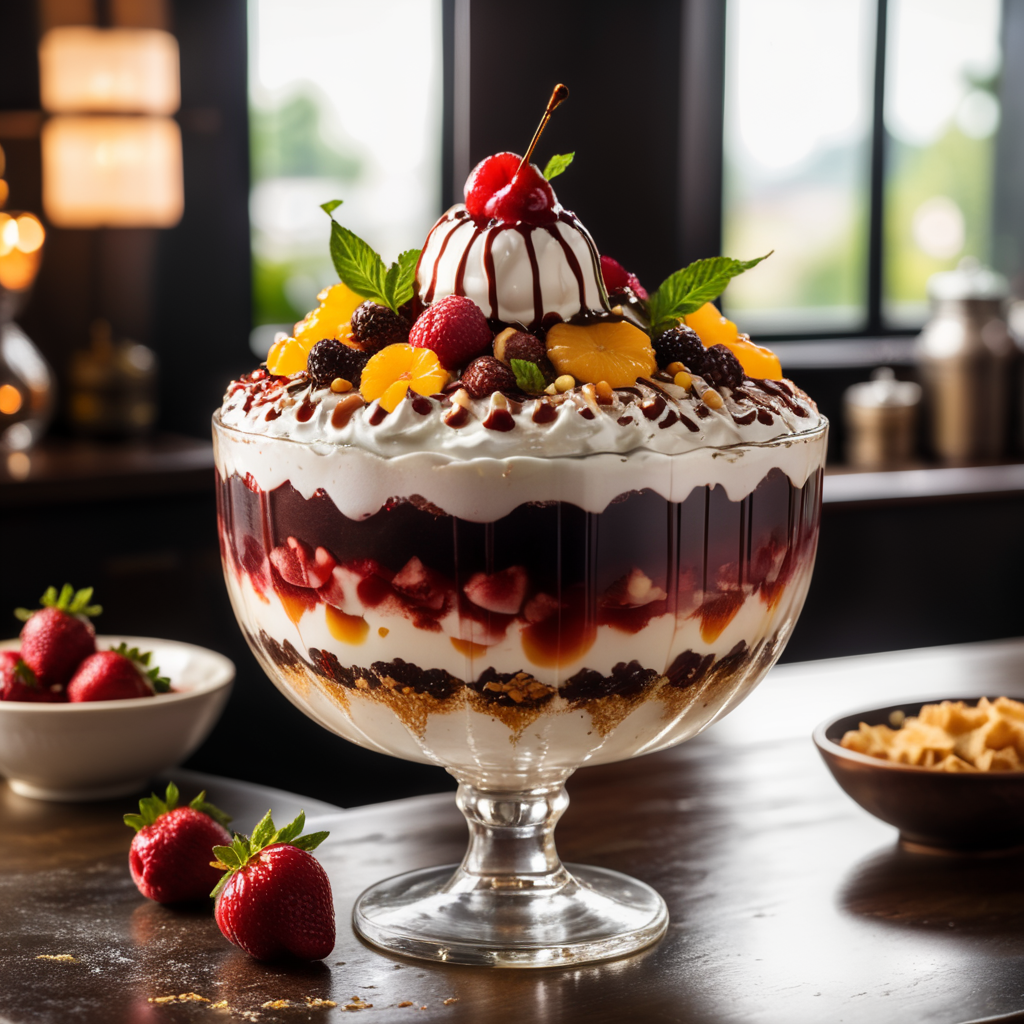 An sundae glass bowl full of food.