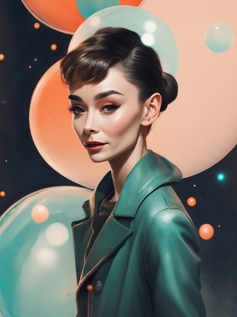 Audrey Hepburn bubble gum